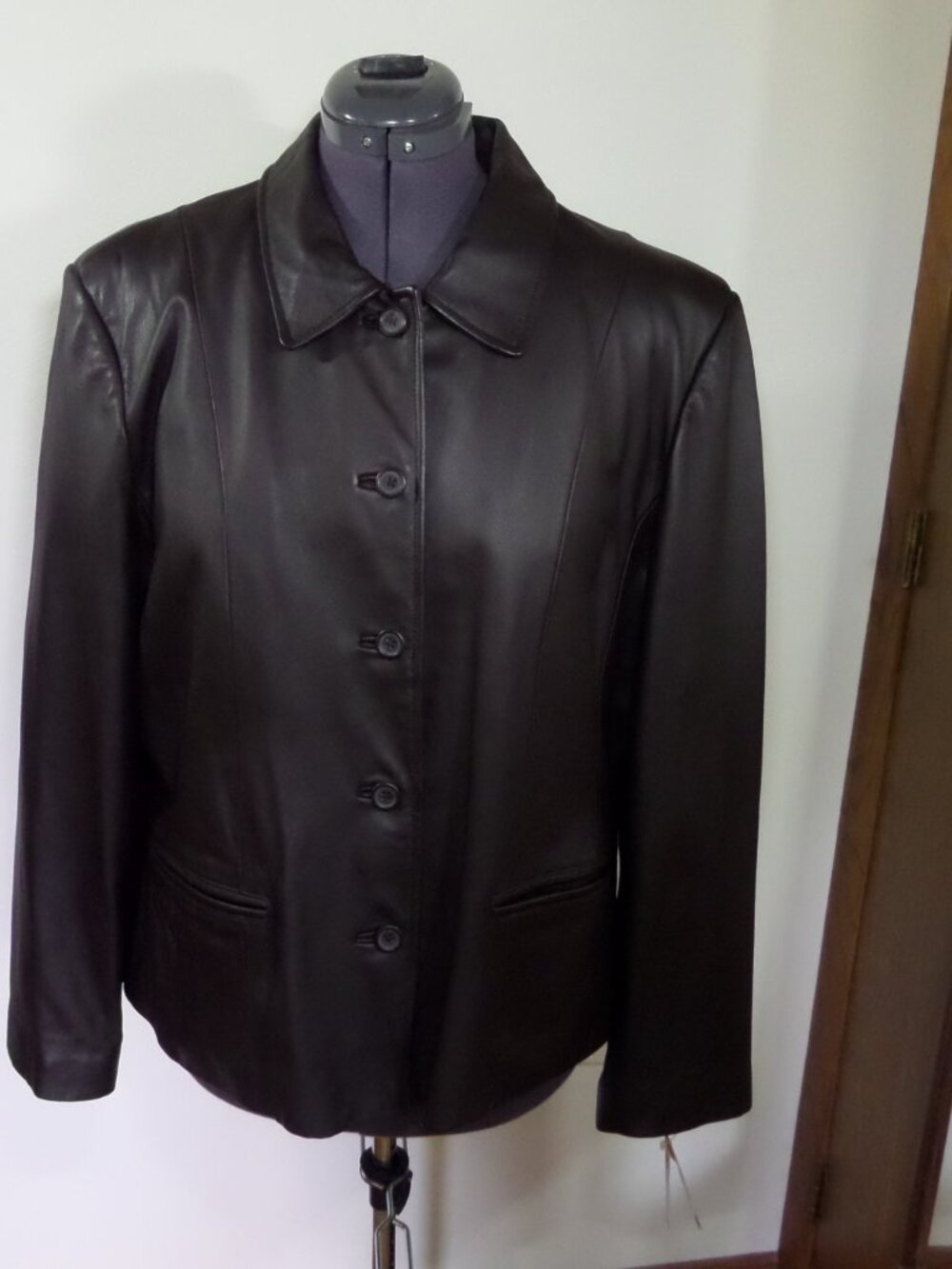 Preston & York Women's Dark Brown  Soft Leather Jacket  SZ  XL NWT